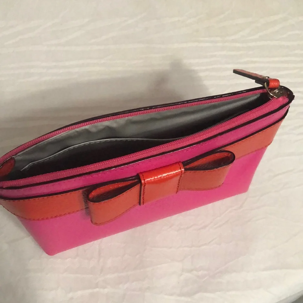 kate spade Pink & Red Bow Accent Wristlet Pouch